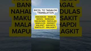 BICOL TO TAGALOG TRANSLATION #everyone BICOL TO TAGALOG TRANSLATION #everyone