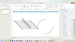 How to make an animated voltmeter in PowerPoint (009B)