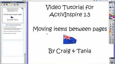 Page Browser & Object Dragging in ActivInspire