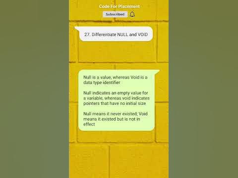 Null vs Void #java #shorts - YouTube