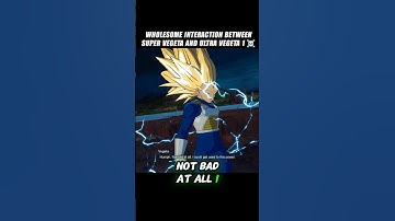 Wholesome Interaction Between Super Saiyan And Ultra Vegeta 🥶 #crashout #vegeta #sparkingzero #dbz