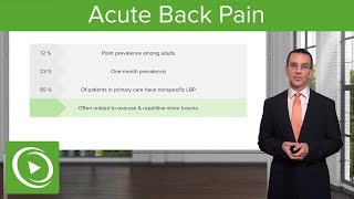 Acute Back Pain – Family Medicine | Lecturio