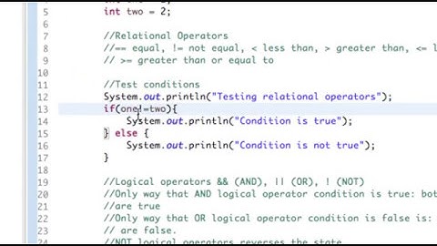 Java relational and logical operators