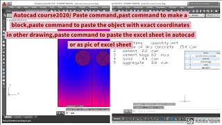 Autocad Paste command professionally use to make block,to paste a plan with exact coordinates