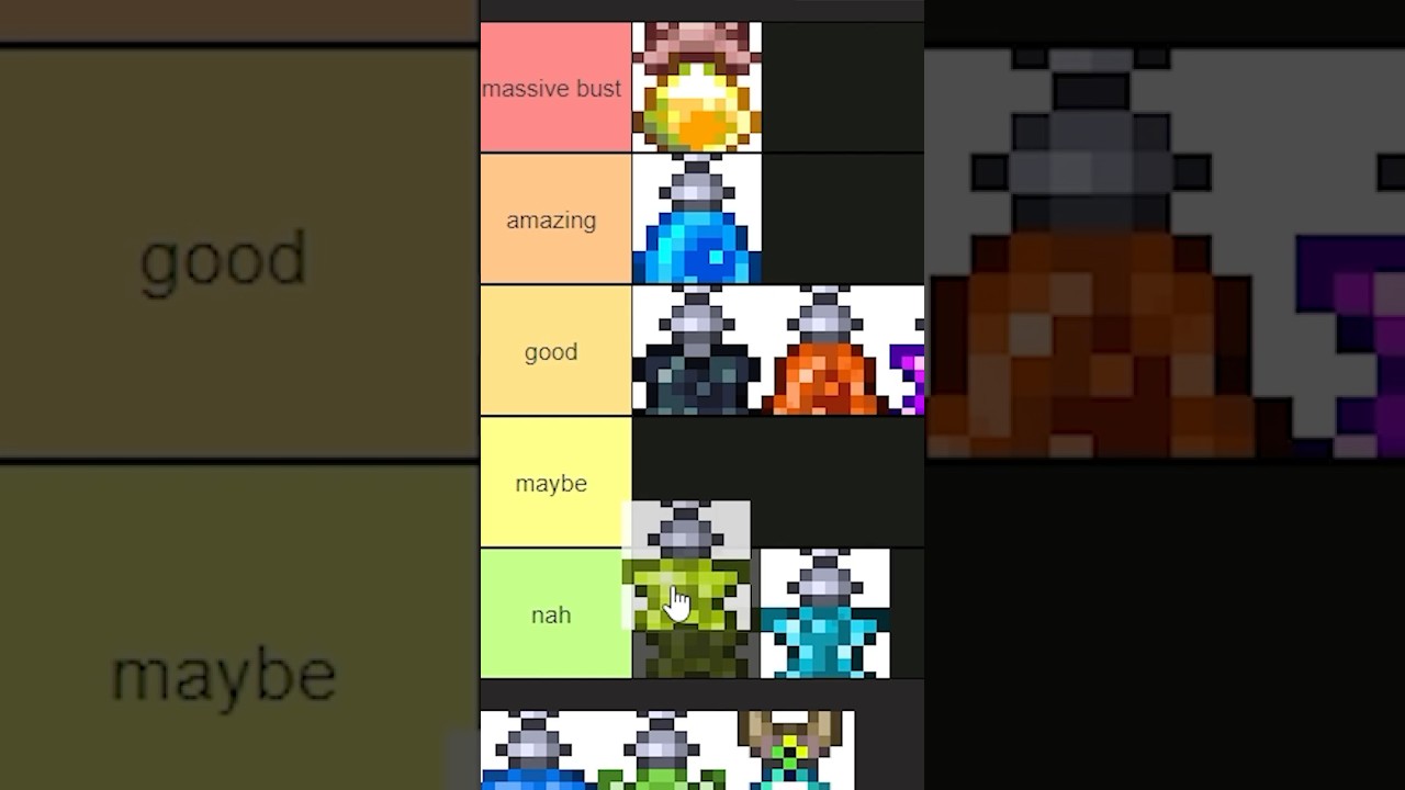 Terraria Potions Tier List! (Pt. 3) #terraria #shorts