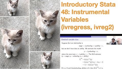 Introductory Stata 48: Instrumental Variables (ivregress, ivreg2)