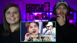 BTS JIMIN BEST LIVE HIGH NOTES & RASPY VOCALS COMPILATION (UPDATED) BIRTHDAY REACTION!