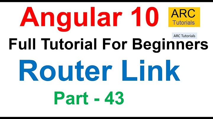 Angular 10 Tutorial #43 - RouterLink in Angular | Angular 10 Tutorial For Beginners