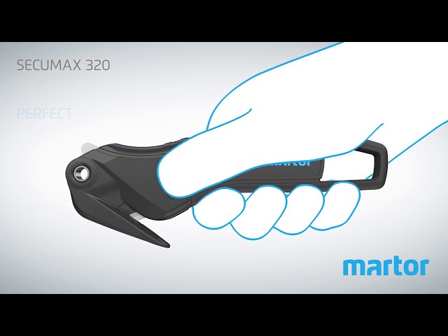 THE NEW MARTOR SECUMAX 320 SAFETY KNIFE. SPECIALIST FOR CUTTING THROUGH  PLASTIC FILM AND STRAPPING.