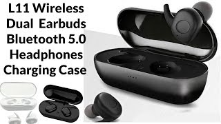 L11 True Wireless Bluetooth Headphones Dual Charging Case for Sports Work Tinydeal 12-06-2019