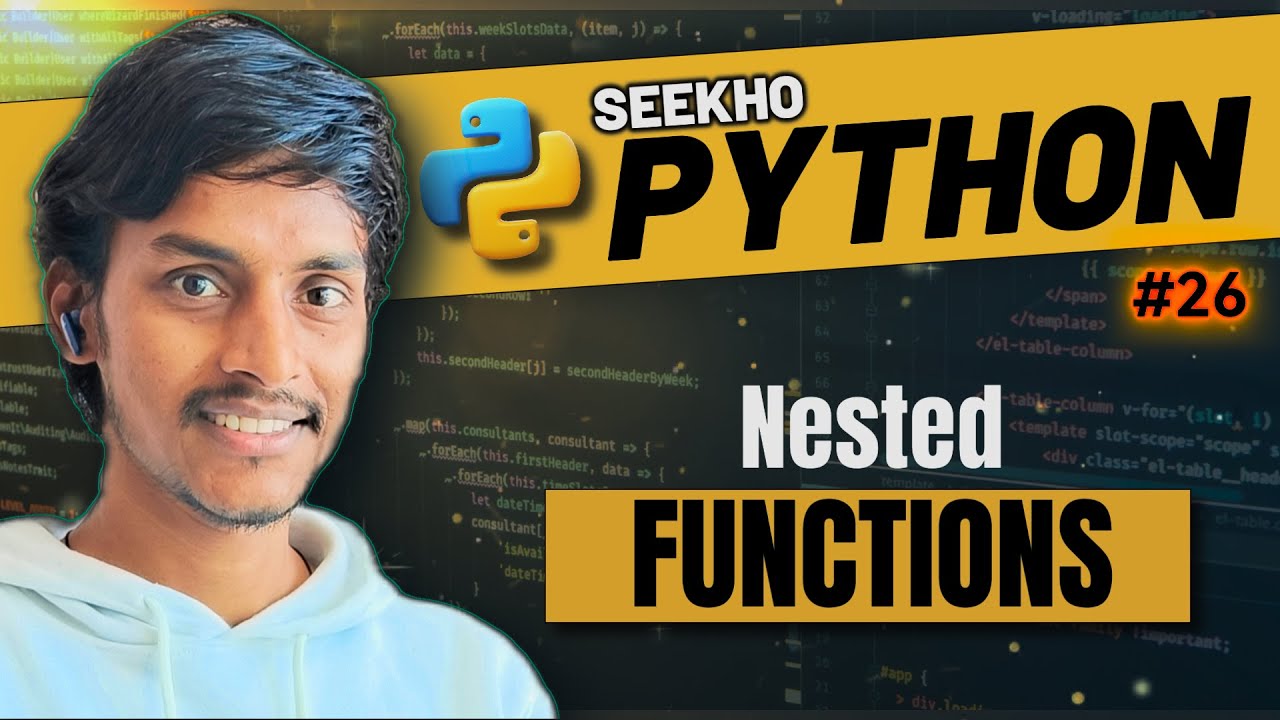 4.3💥 Nested Function in Python | Seekho Python - YouTube