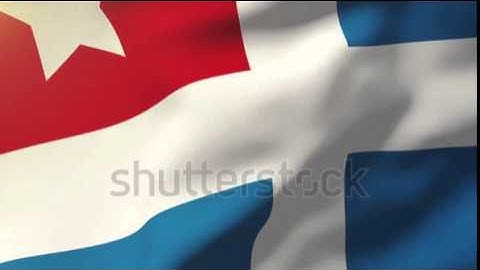 Cretan State flag waving in the wind. Looping sun rises style. Animation loop Stock video by