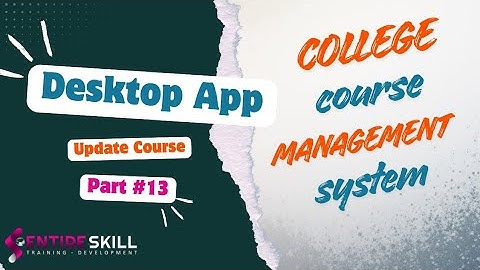 College Course Management System in Java Swing + MySQL | Update Course Page | Entire Skill
