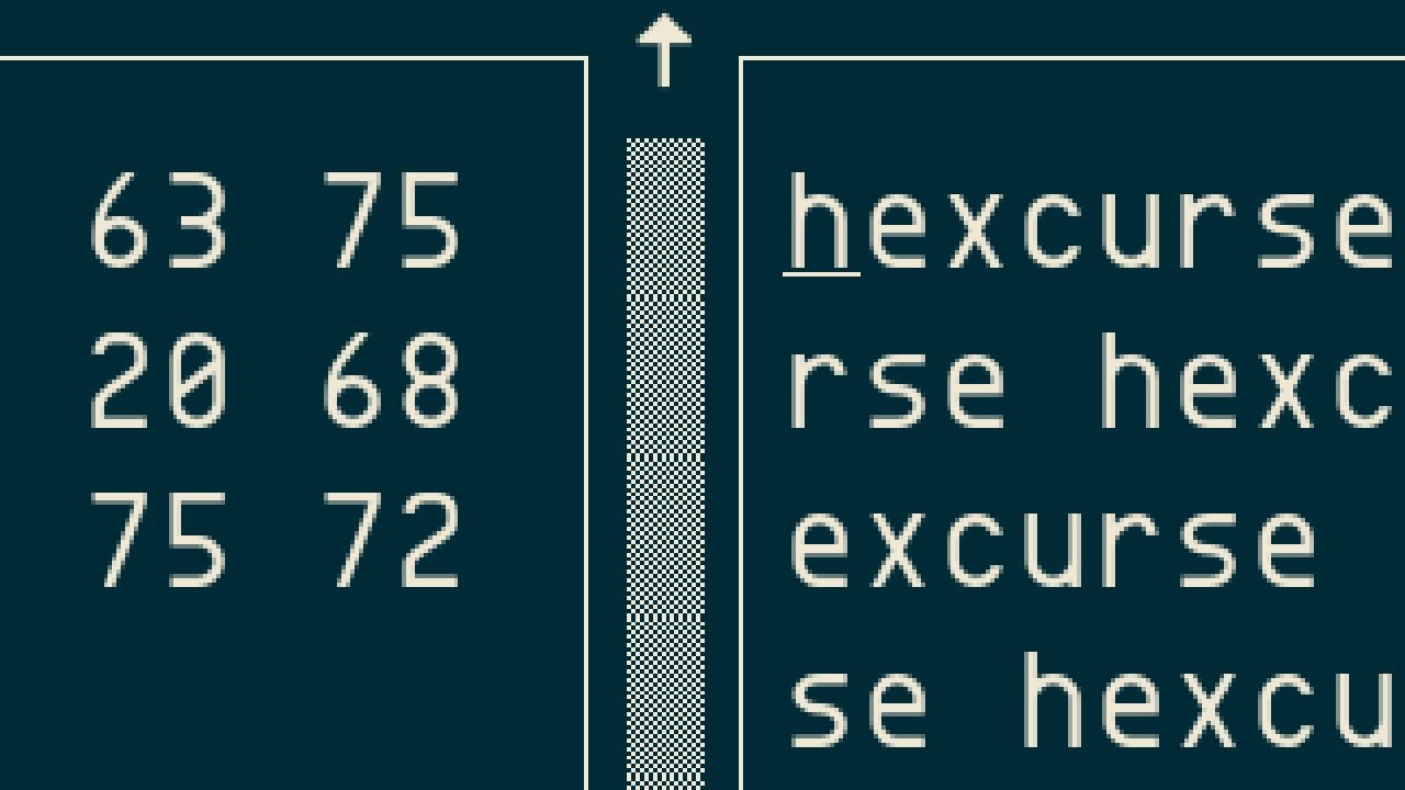 Hexcurse: ncurses hex editor - YouTube