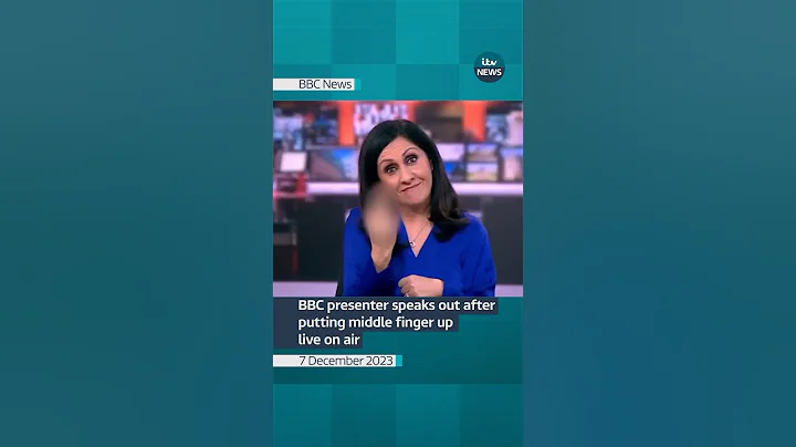 BBC presenter speaks out after putting middle finger up live on air #itvnews #bbcpresenter