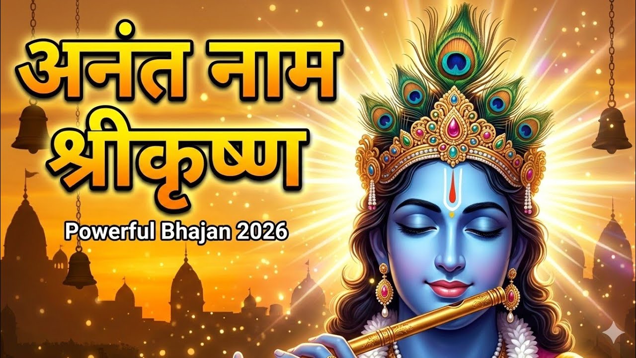 अनंत नाम श्रीकृष्ण 🙏 | Hare Krishna Mahamantra Bhajan | Powerful Krishna Bhakti Song 2026