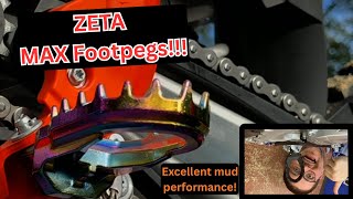 ZETA Racing Max Foot Pegs: KTM Six-days