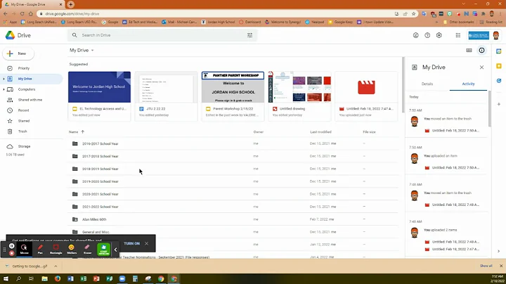 Organizing Google Drive For Students