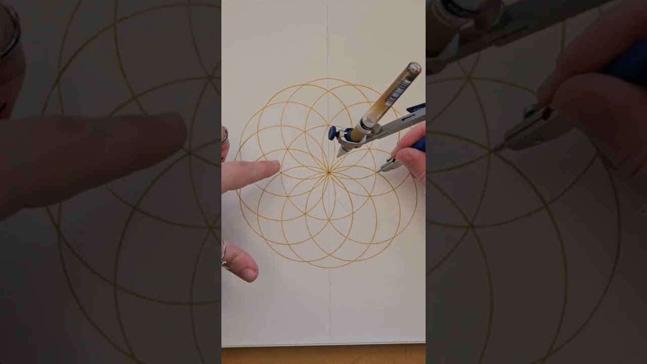Mandala de 12 secciones con Geometría Sagrada