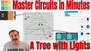 A Tinkercad Christmas Tree that lights up | Circuits in Minutes