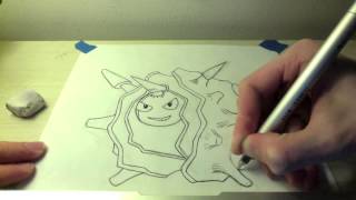 Drawing all the Pokemon: Number 91 Cloyster