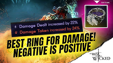 Best RING for INSANE Damage with Great "Negative" | No Rest for the Wicked