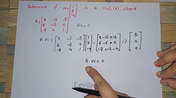 Linear Algebra: How to check a vector lies in the Null Space of a Matrix?