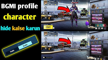 How to hide career results Hide Character Disable Character outfits and gun skins Bgmi Settings