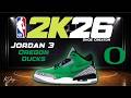 NBA 2K26 Shoe Creator - How to Make Air Jordan Retro 3 PE 'Oregon Ducks'