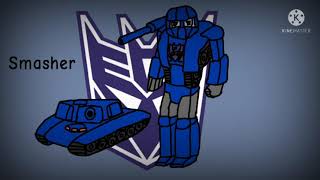 Decepticon Smasher-Fanmade Transformer with theme song (TF Devastation Decepticon Sergeant theme)