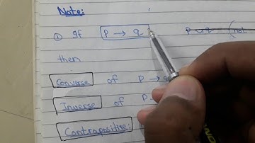 Converse, Inverse, & Contrapositive - Conditional Statements, Logic operation in Hindi/Urdu