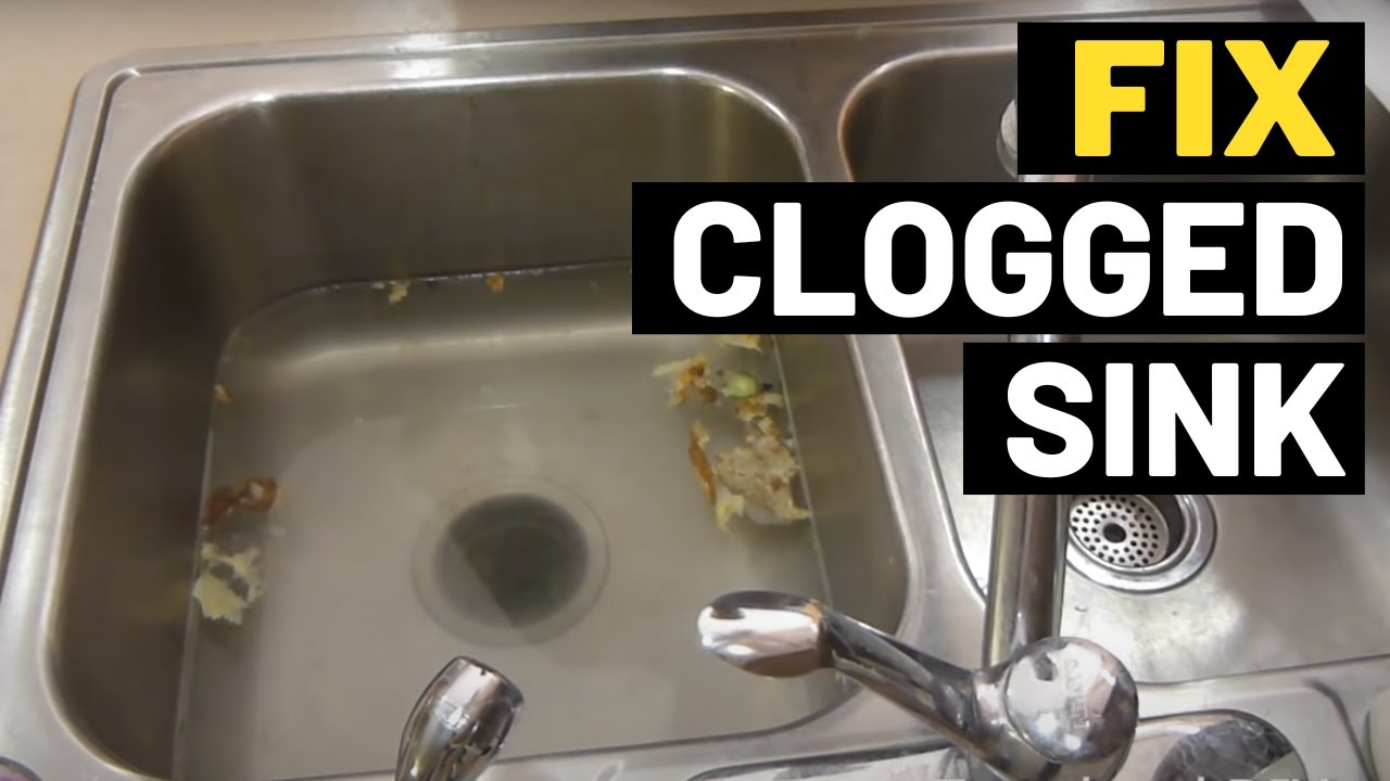 How To Fix Clogged Kitchen Sink That Wont Drain Youtube