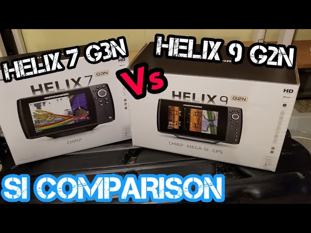 Humminbird Helix 7 G3N vs Helix 9 G2N - Side Imaging Comparison 