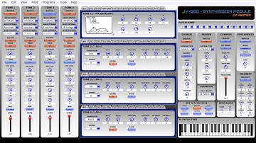 Windows free Editor for Roland JV-880 - JV PatchEd. - New Editor!! Version 1.75.