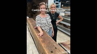 Authentic custom hand-hewn barn beams from the 1800s. #luxurydesign #sustainabledesign #designbuild