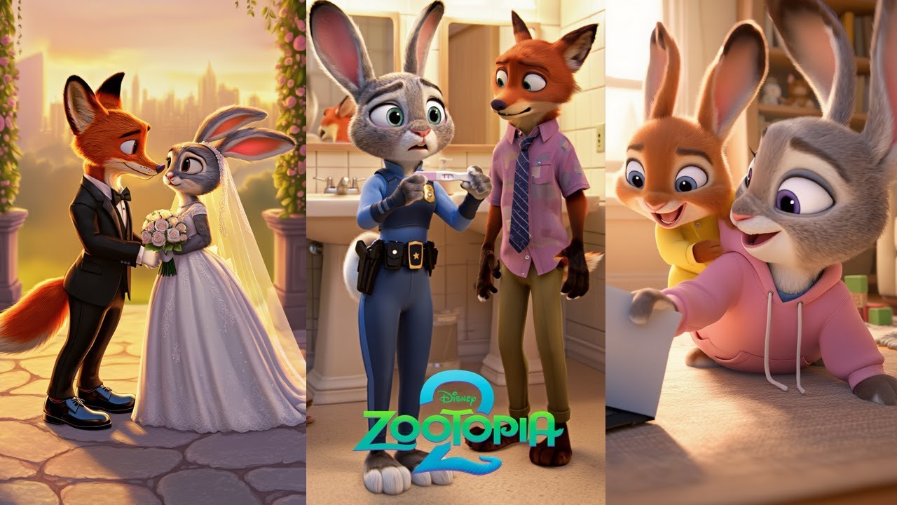 Nick and Judy's wedding and...  The most anticipated storyline of Zootopia 2! 💍🤰👶