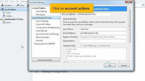 How to delete an email account in ThunderBird | FastDot Cloud Hosting