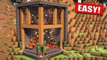 Minecraft Modern Mountain House Build Tutorial 🏡