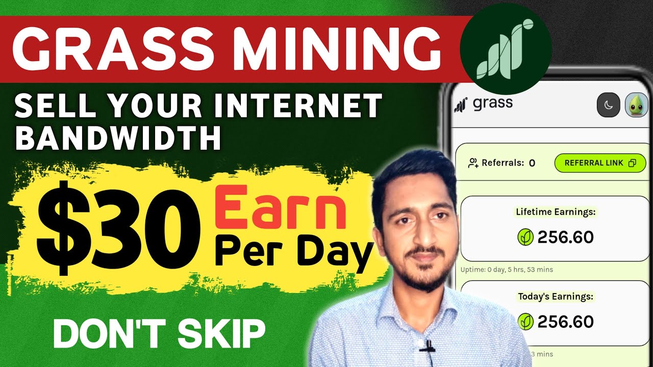 Grass Free Crypto Mining | Sell Your Internet Bandwidth Earn Money ...