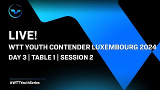 LIVE! | T1 | Day 3 | WTT Youth Contender Luxembourg 2024 | Session 2