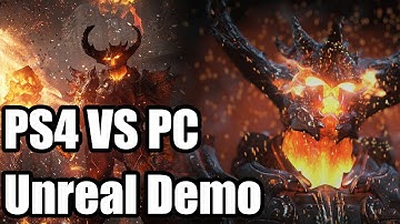 Playstation 4 Vs PC Unreal Engine 4 Elemental Demo Graphics Comparison PC vs PS4 Unreal Engine 4