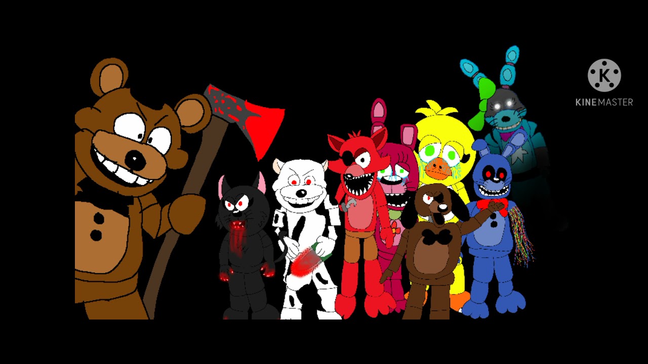 The Banana Splits Movie Cover With FNAF (Scratch) by