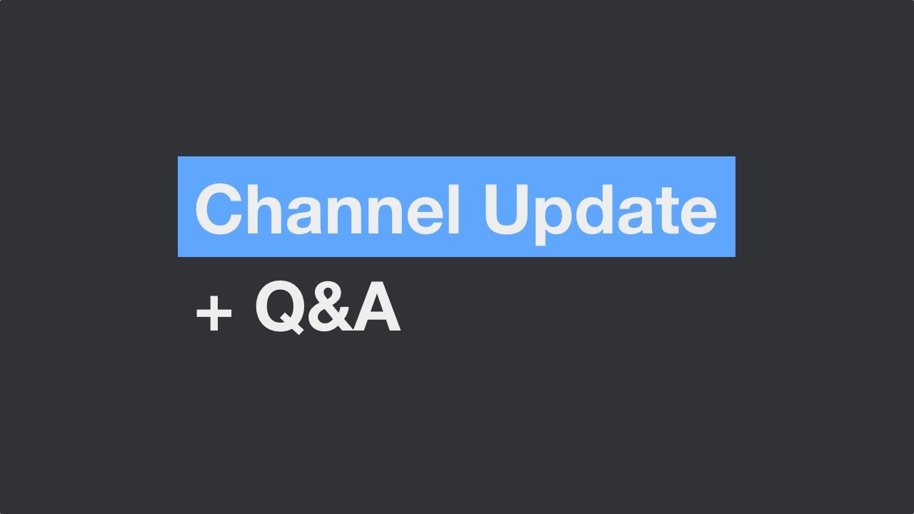 Channel Update + Q&A (Emacs, Vim, Flutter, VS Code, GitHub Sponsors )