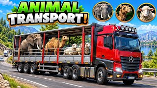 Elephant, Camel & Sheep Transport Truck - Wild Animal Cargo | Simulator 3D Android Gameplay screenshot 5