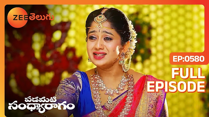 Prashant అరెస్టయ్యాడు | Padamati Sandhyaragam | Full Ep. 580 | ZEE Telugu