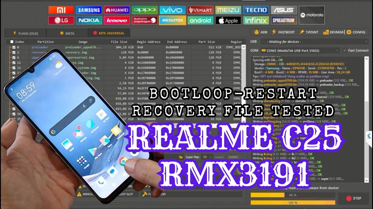 BEGINI CARA FLASH REALME C25 RMX3191 BOOTLOOP / RESTART VIA UNLOCKTOOL
