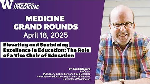 Elevating and Sustaining Excellence in Education: The Role of a Vice Chair of Education