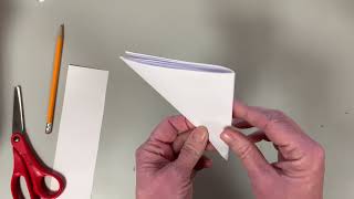 folding paper for a snowflake (8 sided)