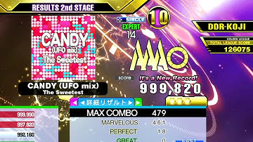 [DDR A3] CANDY (UFO mix) [Single-EXPERT] 999,820 PFC by DDR-KOJI
