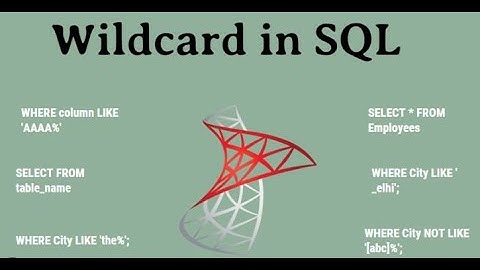 SQL Server - Wildcards